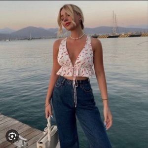 Zara cherry crop top